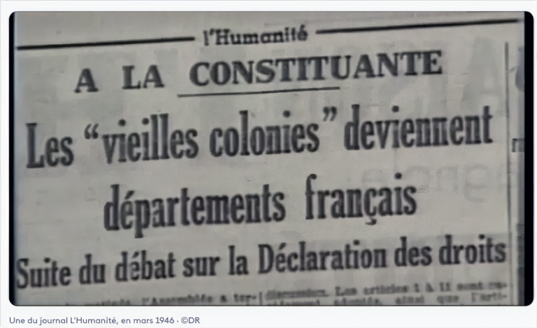 Tribune : “Il y a 80 ans, la colonie disparaissait au profit du département” – Par Jean-Marc Party
